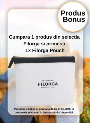 Promotie cu produs bonus la Filorga