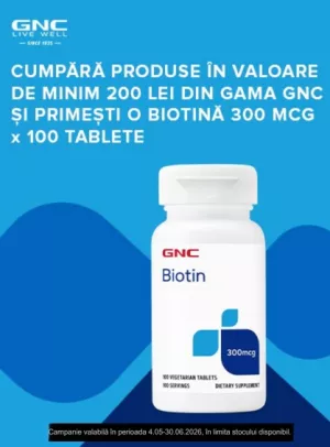 Promotie cu produs bonus la GNC