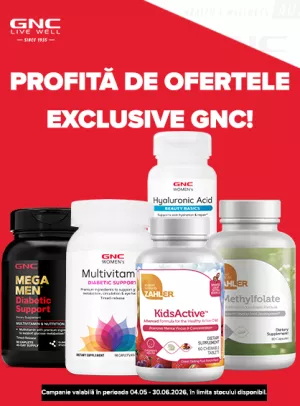 Promotie cu produs bonus la GNC
