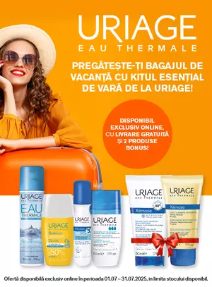 Promotie cu produs bonus la Uriage