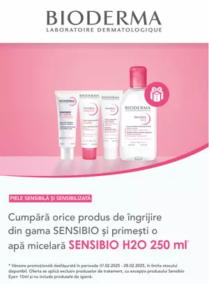 Promotie cu produs promotional la Bioderma Sensibio