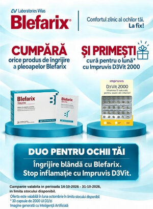 Promotie cu produs promotional la Blefarix