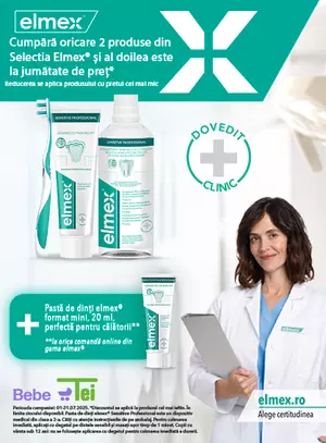 Promotie cu produs promotional la Elmex