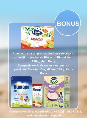 Promotie cu produs promotional la Hero si Humana