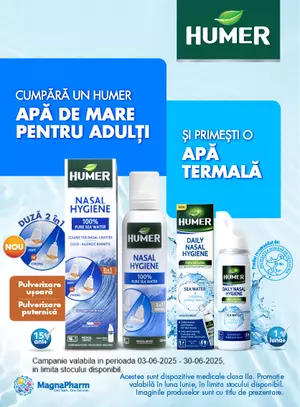 Promotie cu produs promotional la Humer Spray nazal cu apa de mare
