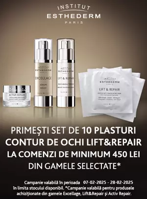 Promotie cu produs promotional la Institut Esthederm