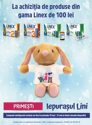 Promotie cu produs promotional la Linex