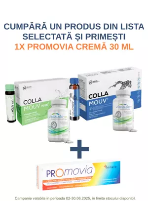Promotie cu produs promotional la Viscalgic si Collamouv