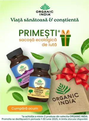 Promotie cu produs promotional Organic India