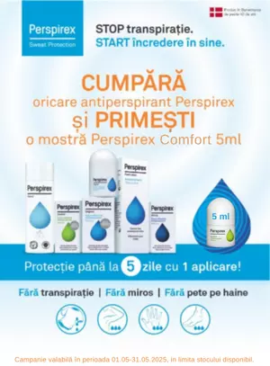 Promotie cu produs promotional Perspirex