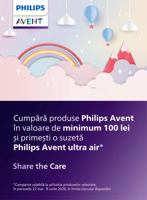 Promotie cu produs promotional Philips Avent