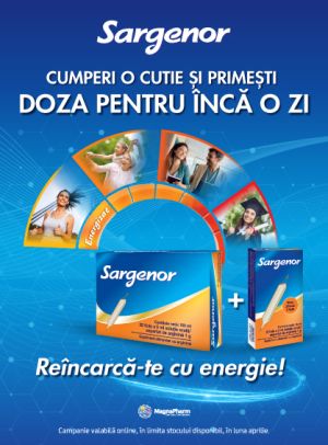 Promotie cu produs promotional Sargenor 3 fiole