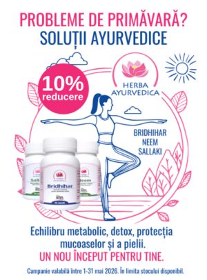 Promotie cu reducere 10% la Herba Ayurvedica