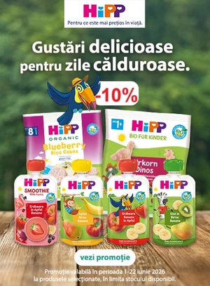 Promotie cu reducere 10% la Hipp