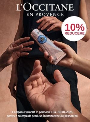Promotie cu reducere 10% la L'Occitane