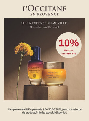 Promotie cu reducere 10% la L'Occitane