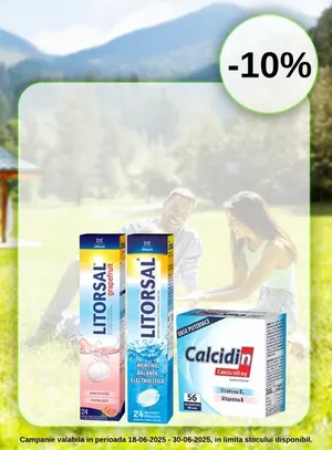 Promotie cu reducere 10% la Litorsal si Calcidin