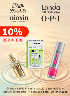 Promotie cu reducere 10% la Londa, Wella, Nioxin si Opi