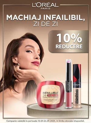 Promotie cu reducere 10% la Loreal Paris Makeup