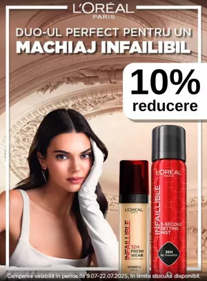 Promotie cu reducere 10% la Loreal Paris Makeup
