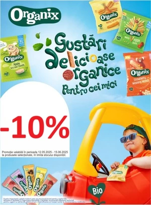 Promotie cu reducere 10% la Organix