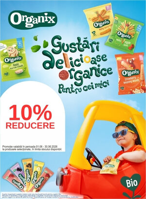 Promotie cu reducere 10% la Organix
