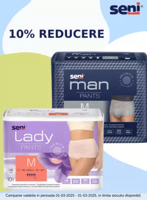 Promotie cu reducere 10% la Seni