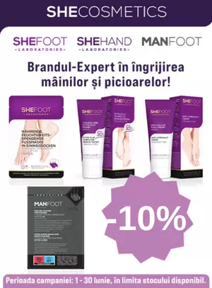 Promotie cu reducere 10% la Shecosmetic