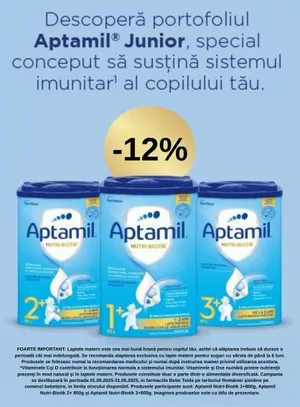 Promotie cu reducere 12% la Aptamil