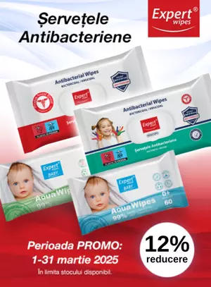 Promotie cu reducere 12% la Expert Wipes