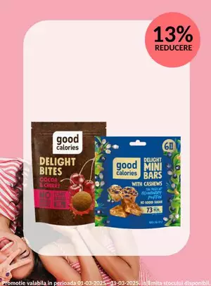 Promotie cu reducere 13% la Good Calories