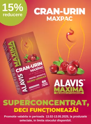 Promotie cu reducere 15% la Alavis Maxima Cran-Urin