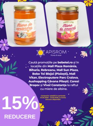 Promotie cu reducere 15% la Apisrom