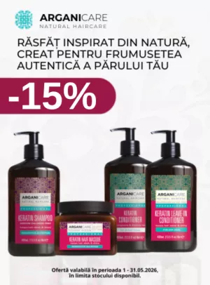 Promotie cu reducere 15% la Arganicare