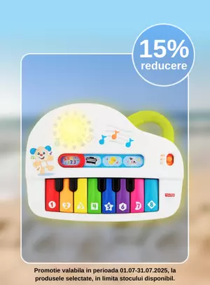 Promotie cu reducere 15% la Barbie si Frisher Price