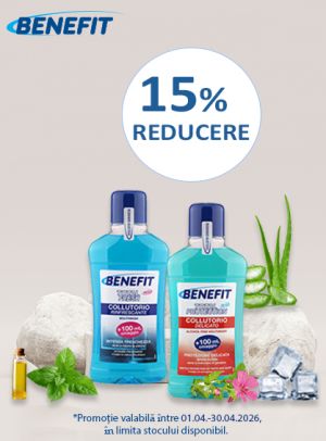 Promotie cu reducere 15% la Benefit
