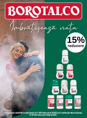 Promotie cu reducere 15% la Borotalco