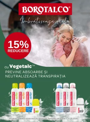 Promotie cu reducere 15% la Borotalco