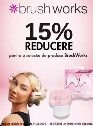 Promotie cu reducere 15% la Brushworks