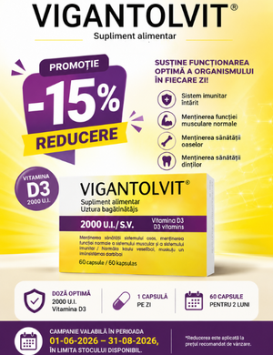 Promotie cu reducere 15% la Catalent - Vigantolvit