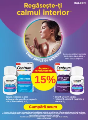 Promotie cu reducere 15% la Centrum