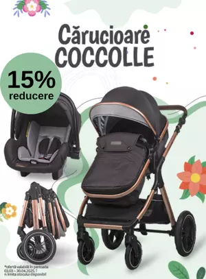 Promotie cu reducere 15% la Coccolle Carucior