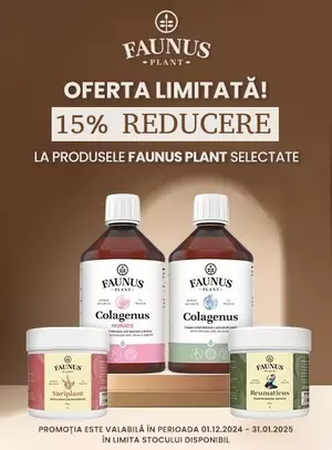 Promotie cu reducere 15% la Faunus