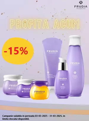 Promotie cu reducere 15% la Frudia