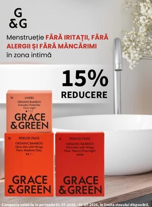 Promotie cu reducere 15% la Grace&Green
