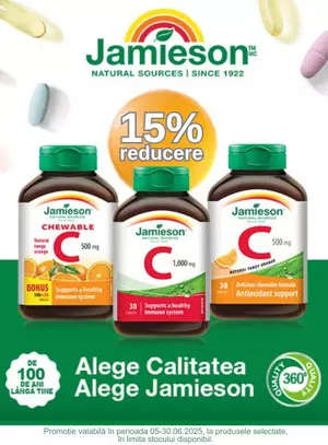 Promotie cu reducere 15% la Jamieson