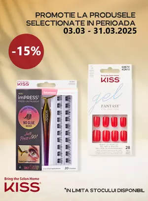 Promotie cu reducere 15% la Kiss