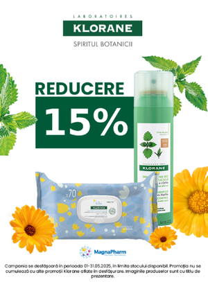 Promotie cu reducere 15% la Klorane