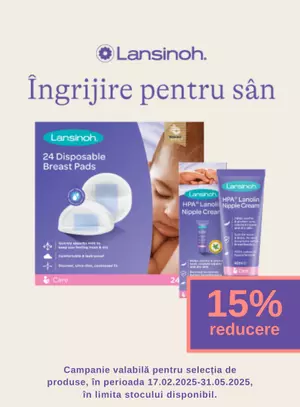 Promotie cu reducere 15% la Lanolin crema+tampoane 