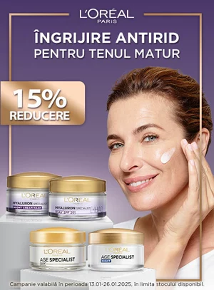 Promotie cu reducere 15% la Loreal Paris Skincare